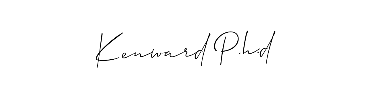 Similarly Allison_Script is the best handwritten signature design. Signature creator online .You can use it as an online autograph creator for name Kenward P.h.d. Kenward P.h.d signature style 2 images and pictures png