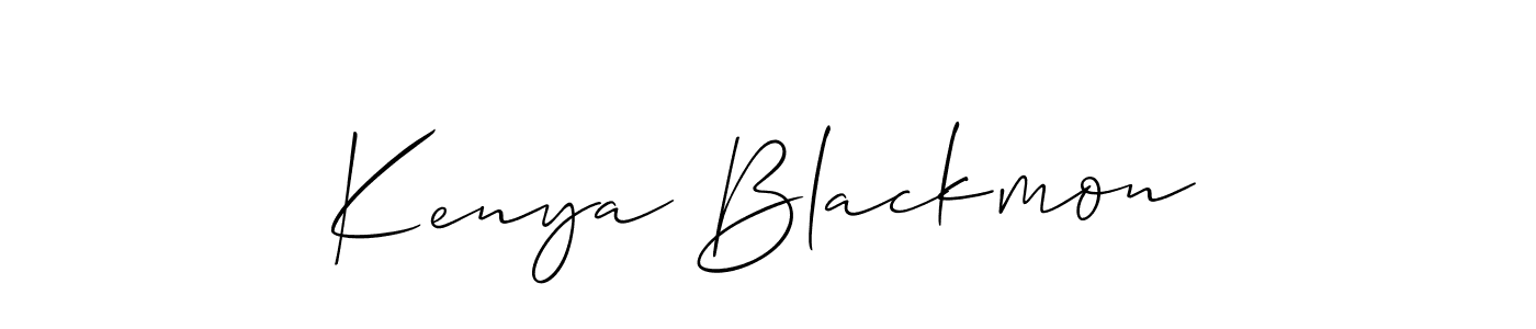 Kenya Blackmon stylish signature style. Best Handwritten Sign (Allison_Script) for my name. Handwritten Signature Collection Ideas for my name Kenya Blackmon. Kenya Blackmon signature style 2 images and pictures png