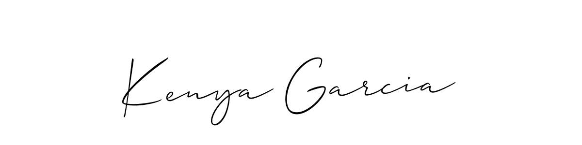 It looks lik you need a new signature style for name Kenya Garcia. Design unique handwritten (Allison_Script) signature with our free signature maker in just a few clicks. Kenya Garcia signature style 2 images and pictures png