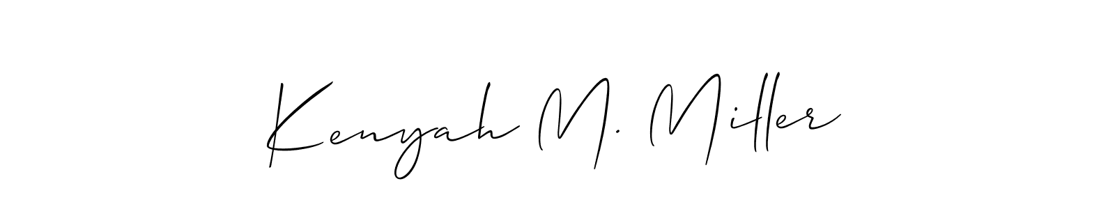 How to Draw Kenyah M. Miller signature style? Allison_Script is a latest design signature styles for name Kenyah M. Miller. Kenyah M. Miller signature style 2 images and pictures png