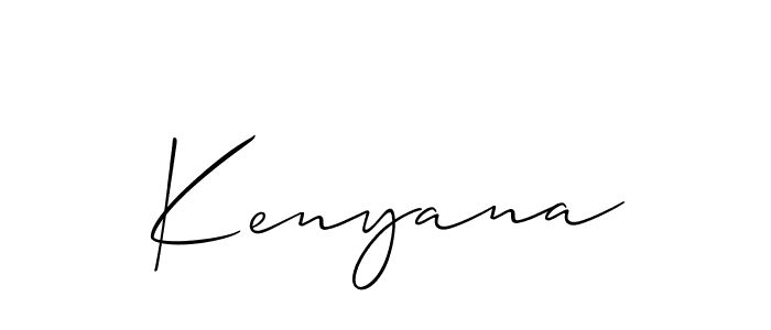 It looks lik you need a new signature style for name Kenyana. Design unique handwritten (Allison_Script) signature with our free signature maker in just a few clicks. Kenyana signature style 2 images and pictures png