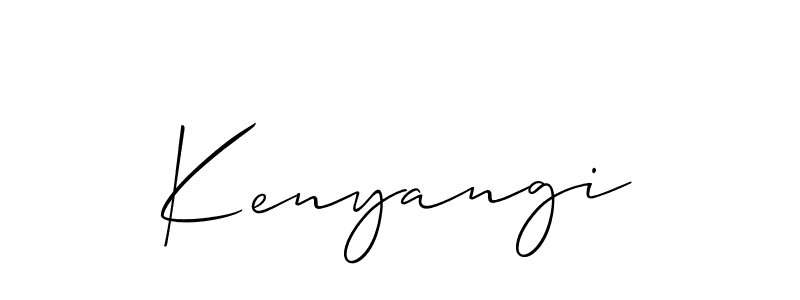 How to make Kenyangi name signature. Use Allison_Script style for creating short signs online. This is the latest handwritten sign. Kenyangi signature style 2 images and pictures png