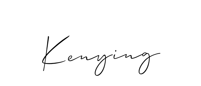 How to make Kenying name signature. Use Allison_Script style for creating short signs online. This is the latest handwritten sign. Kenying signature style 2 images and pictures png