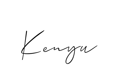 Kenyu stylish signature style. Best Handwritten Sign (Allison_Script) for my name. Handwritten Signature Collection Ideas for my name Kenyu. Kenyu signature style 2 images and pictures png