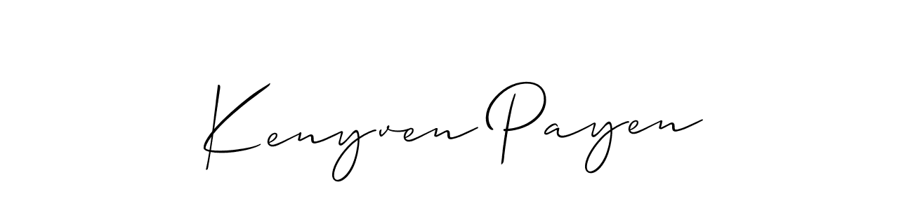 Also we have Kenyven Payen name is the best signature style. Create professional handwritten signature collection using Allison_Script autograph style. Kenyven Payen signature style 2 images and pictures png