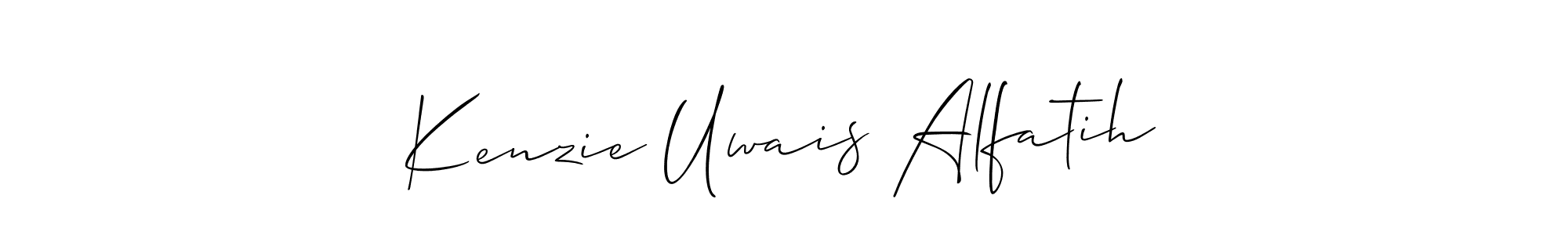 How to make Kenzie Uwais Alfatih name signature. Use Allison_Script style for creating short signs online. This is the latest handwritten sign. Kenzie Uwais Alfatih signature style 2 images and pictures png