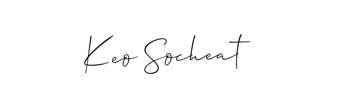 It looks lik you need a new signature style for name Keo Socheat. Design unique handwritten (Allison_Script) signature with our free signature maker in just a few clicks. Keo Socheat signature style 2 images and pictures png