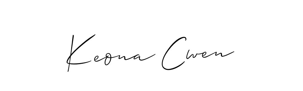Once you've used our free online signature maker to create your best signature Allison_Script style, it's time to enjoy all of the benefits that Keona Cwen name signing documents. Keona Cwen signature style 2 images and pictures png