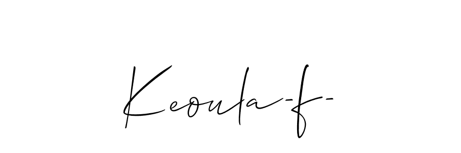 Once you've used our free online signature maker to create your best signature Allison_Script style, it's time to enjoy all of the benefits that Keoula-f- name signing documents. Keoula-f- signature style 2 images and pictures png