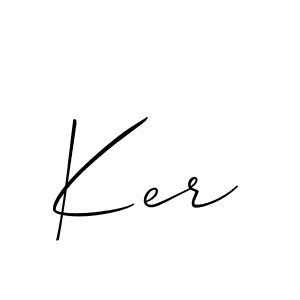 Create a beautiful signature design for name Ker. With this signature (Allison_Script) fonts, you can make a handwritten signature for free. Ker signature style 2 images and pictures png