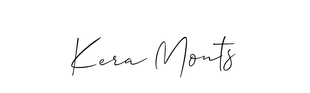 Kera Monts stylish signature style. Best Handwritten Sign (Allison_Script) for my name. Handwritten Signature Collection Ideas for my name Kera Monts. Kera Monts signature style 2 images and pictures png
