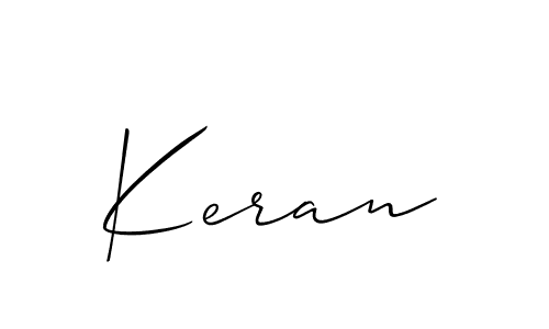 Use a signature maker to create a handwritten signature online. With this signature software, you can design (Allison_Script) your own signature for name Keran. Keran signature style 2 images and pictures png