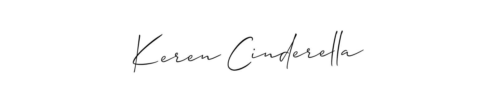 if you are searching for the best signature style for your name Keren Cinderella. so please give up your signature search. here we have designed multiple signature styles  using Allison_Script. Keren Cinderella signature style 2 images and pictures png