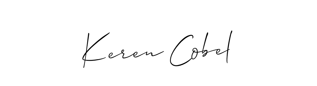 Make a short Keren Cobel signature style. Manage your documents anywhere anytime using Allison_Script. Create and add eSignatures, submit forms, share and send files easily. Keren Cobel signature style 2 images and pictures png