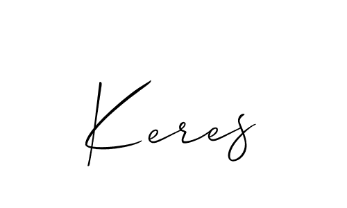 The best way (Allison_Script) to make a short signature is to pick only two or three words in your name. The name Keres include a total of six letters. For converting this name. Keres signature style 2 images and pictures png