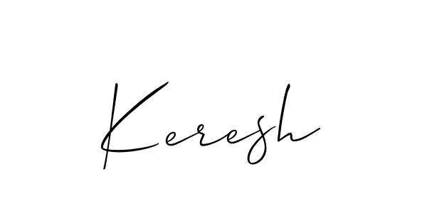 How to make Keresh signature? Allison_Script is a professional autograph style. Create handwritten signature for Keresh name. Keresh signature style 2 images and pictures png