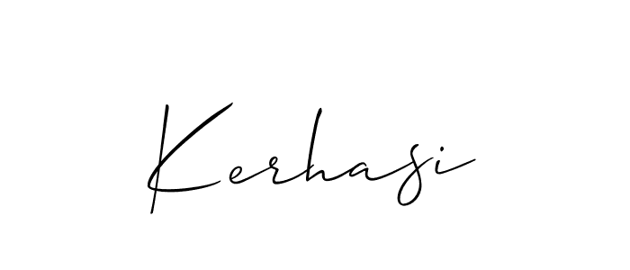 Create a beautiful signature design for name Kerhasi. With this signature (Allison_Script) fonts, you can make a handwritten signature for free. Kerhasi signature style 2 images and pictures png
