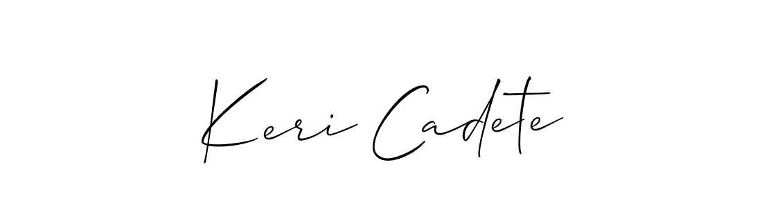 It looks lik you need a new signature style for name Keri Cadete. Design unique handwritten (Allison_Script) signature with our free signature maker in just a few clicks. Keri Cadete signature style 2 images and pictures png