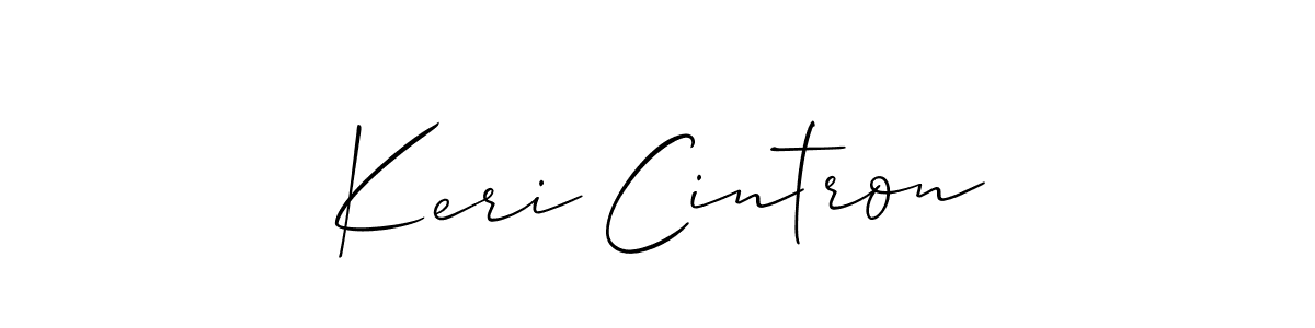 How to make Keri Cintron signature? Allison_Script is a professional autograph style. Create handwritten signature for Keri Cintron name. Keri Cintron signature style 2 images and pictures png