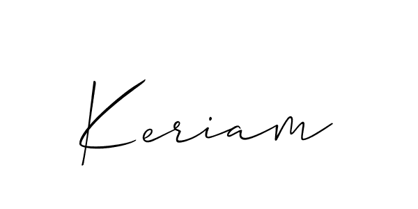 Allison_Script is a professional signature style that is perfect for those who want to add a touch of class to their signature. It is also a great choice for those who want to make their signature more unique. Get Keriam name to fancy signature for free. Keriam signature style 2 images and pictures png