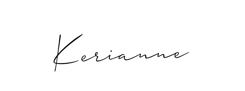 Make a short Kerianne signature style. Manage your documents anywhere anytime using Allison_Script. Create and add eSignatures, submit forms, share and send files easily. Kerianne signature style 2 images and pictures png