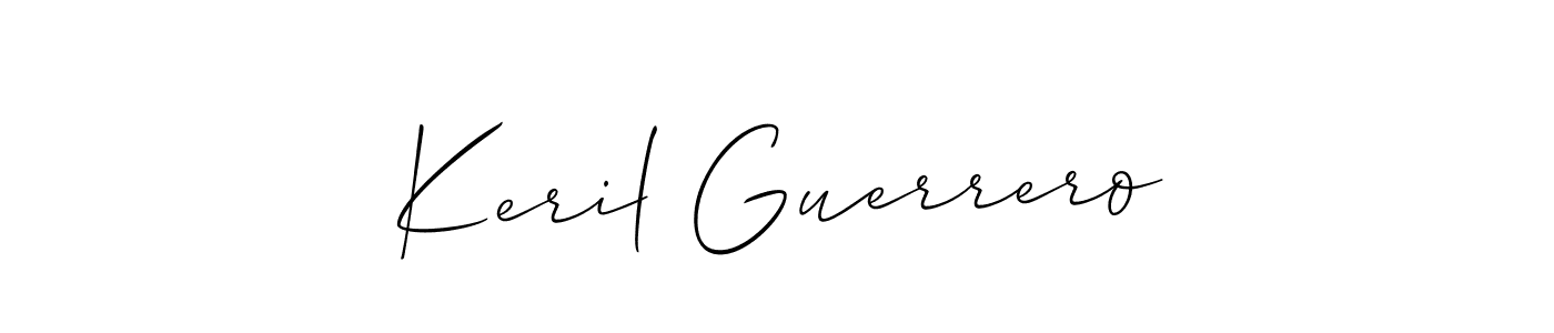 Create a beautiful signature design for name Keril Guerrero. With this signature (Allison_Script) fonts, you can make a handwritten signature for free. Keril Guerrero signature style 2 images and pictures png