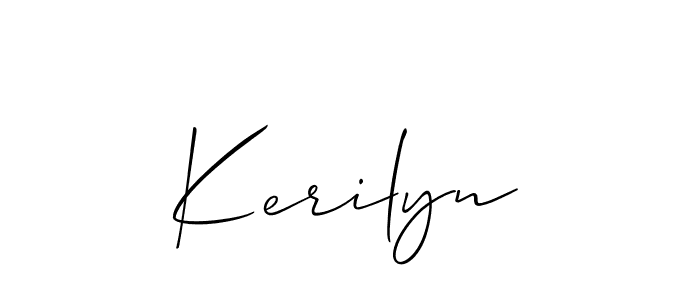 Create a beautiful signature design for name Kerilyn. With this signature (Allison_Script) fonts, you can make a handwritten signature for free. Kerilyn signature style 2 images and pictures png