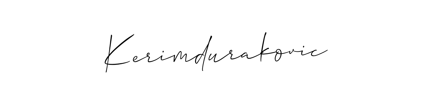 How to make Kerimdurakovic name signature. Use Allison_Script style for creating short signs online. This is the latest handwritten sign. Kerimdurakovic signature style 2 images and pictures png