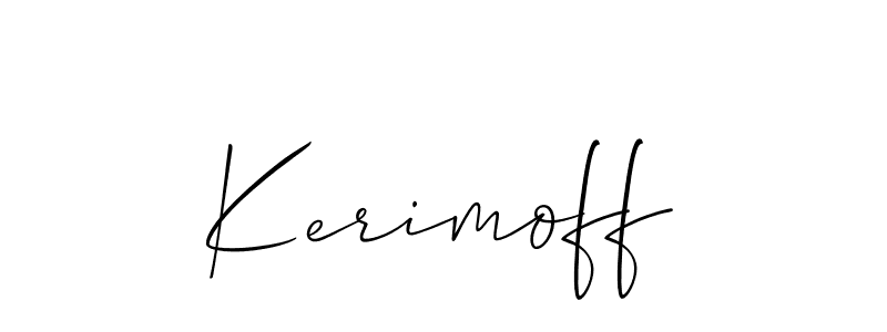 How to Draw Kerimoff signature style? Allison_Script is a latest design signature styles for name Kerimoff. Kerimoff signature style 2 images and pictures png