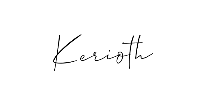 The best way (Allison_Script) to make a short signature is to pick only two or three words in your name. The name Kerioth include a total of six letters. For converting this name. Kerioth signature style 2 images and pictures png