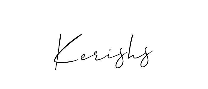 Once you've used our free online signature maker to create your best signature Allison_Script style, it's time to enjoy all of the benefits that Kerishs name signing documents. Kerishs signature style 2 images and pictures png