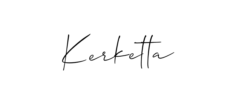 How to make Kerketta name signature. Use Allison_Script style for creating short signs online. This is the latest handwritten sign. Kerketta signature style 2 images and pictures png