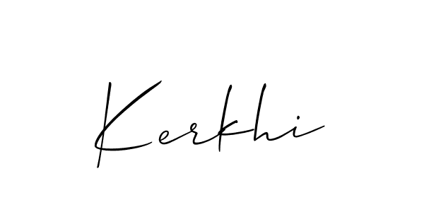 How to make Kerkhi name signature. Use Allison_Script style for creating short signs online. This is the latest handwritten sign. Kerkhi signature style 2 images and pictures png