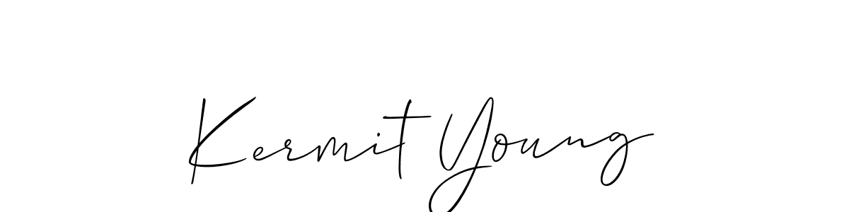 Kermit Young stylish signature style. Best Handwritten Sign (Allison_Script) for my name. Handwritten Signature Collection Ideas for my name Kermit Young. Kermit Young signature style 2 images and pictures png