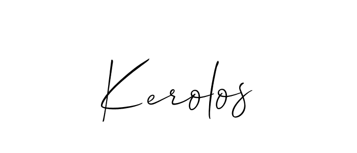 You should practise on your own different ways (Allison_Script) to write your name (Kerolos) in signature. don't let someone else do it for you. Kerolos signature style 2 images and pictures png