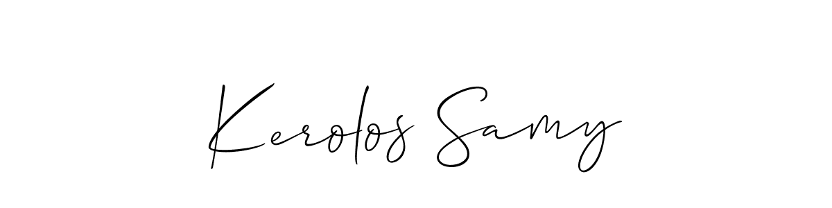 Check out images of Autograph of Kerolos Samy name. Actor Kerolos Samy Signature Style. Allison_Script is a professional sign style online. Kerolos Samy signature style 2 images and pictures png