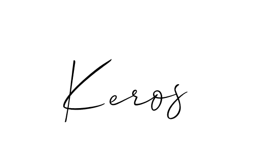 Create a beautiful signature design for name Keros. With this signature (Allison_Script) fonts, you can make a handwritten signature for free. Keros signature style 2 images and pictures png