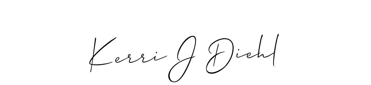 Create a beautiful signature design for name Kerri J Diehl. With this signature (Allison_Script) fonts, you can make a handwritten signature for free. Kerri J Diehl signature style 2 images and pictures png