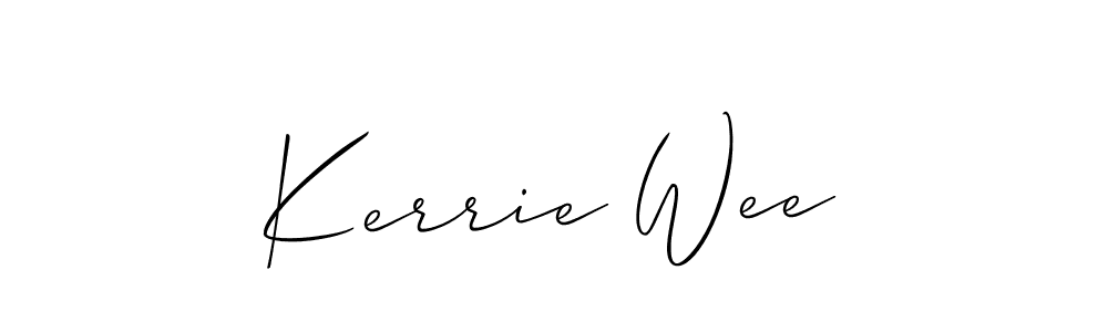 Kerrie Wee stylish signature style. Best Handwritten Sign (Allison_Script) for my name. Handwritten Signature Collection Ideas for my name Kerrie Wee. Kerrie Wee signature style 2 images and pictures png