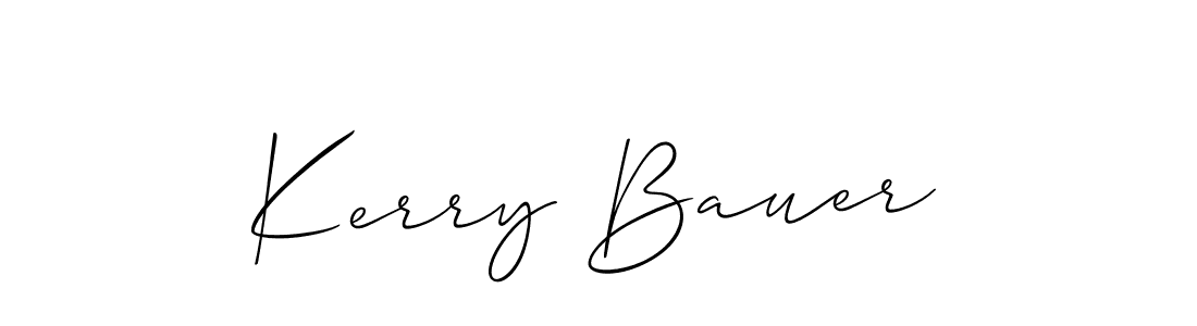 Kerry Bauer stylish signature style. Best Handwritten Sign (Allison_Script) for my name. Handwritten Signature Collection Ideas for my name Kerry Bauer. Kerry Bauer signature style 2 images and pictures png