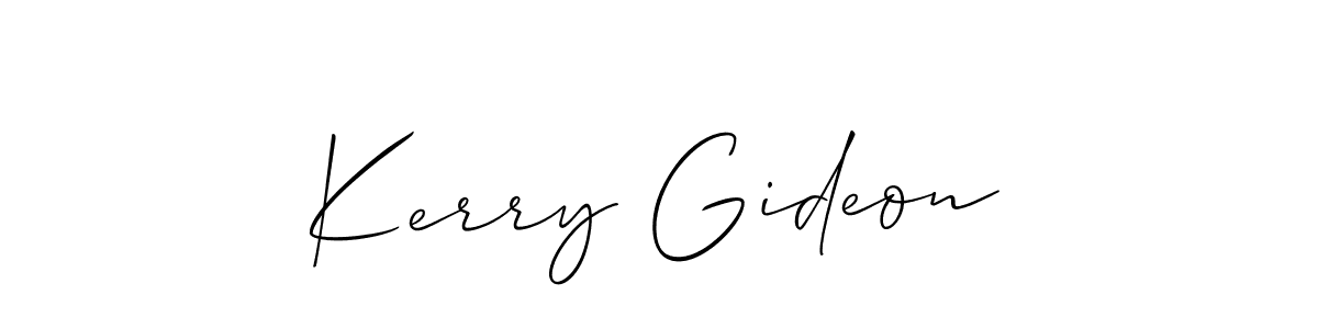 The best way (Allison_Script) to make a short signature is to pick only two or three words in your name. The name Kerry Gideon include a total of six letters. For converting this name. Kerry Gideon signature style 2 images and pictures png