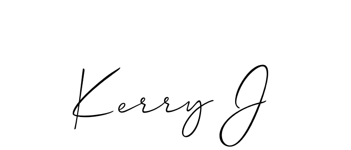 How to Draw Kerry J signature style? Allison_Script is a latest design signature styles for name Kerry J. Kerry J signature style 2 images and pictures png