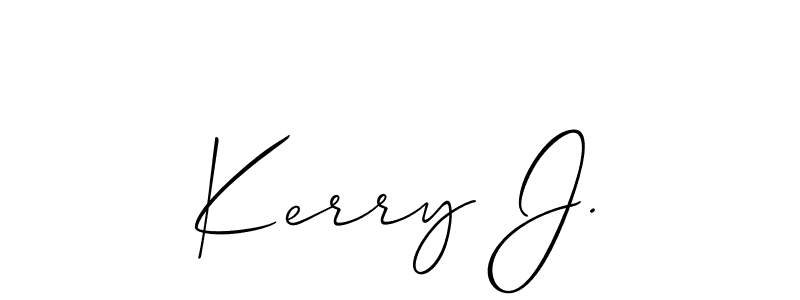 This is the best signature style for the Kerry J. name. Also you like these signature font (Allison_Script). Mix name signature. Kerry J. signature style 2 images and pictures png