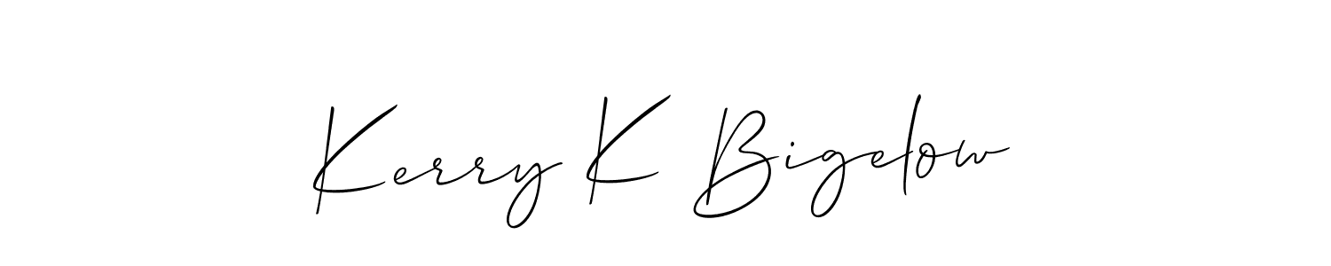 How to make Kerry K Bigelow signature? Allison_Script is a professional autograph style. Create handwritten signature for Kerry K Bigelow name. Kerry K Bigelow signature style 2 images and pictures png