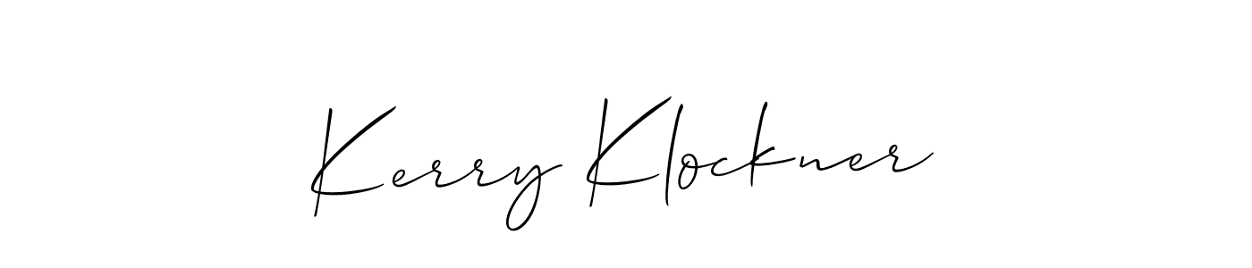 Make a beautiful signature design for name Kerry Klockner. Use this online signature maker to create a handwritten signature for free. Kerry Klockner signature style 2 images and pictures png