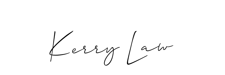 Design your own signature with our free online signature maker. With this signature software, you can create a handwritten (Allison_Script) signature for name Kerry Law. Kerry Law signature style 2 images and pictures png