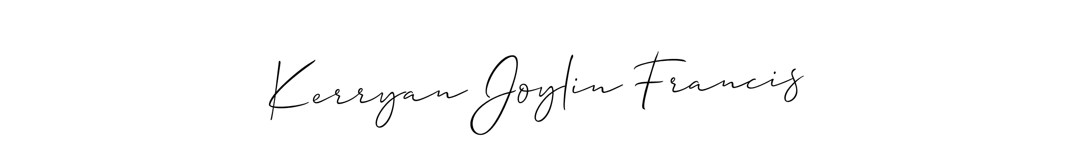 Check out images of Autograph of Kerryan Joylin Francis name. Actor Kerryan Joylin Francis Signature Style. Allison_Script is a professional sign style online. Kerryan Joylin Francis signature style 2 images and pictures png