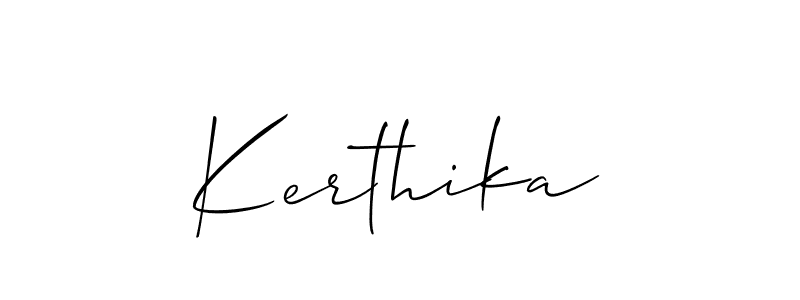 Make a beautiful signature design for name Kerthika. With this signature (Allison_Script) style, you can create a handwritten signature for free. Kerthika signature style 2 images and pictures png