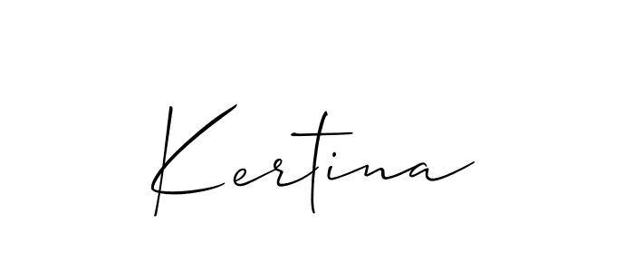 Also we have Kertina name is the best signature style. Create professional handwritten signature collection using Allison_Script autograph style. Kertina signature style 2 images and pictures png