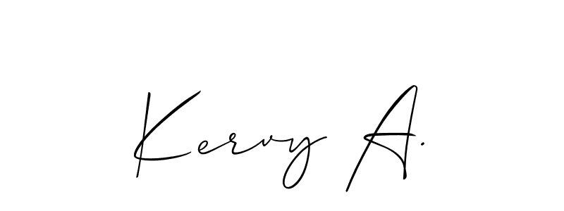 Create a beautiful signature design for name Kervy A.. With this signature (Allison_Script) fonts, you can make a handwritten signature for free. Kervy A. signature style 2 images and pictures png